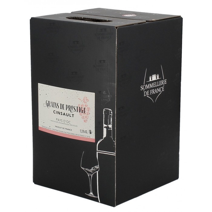 Grains de Prestige Cinsault Rosé 5L - Bag in box - sommellerie de France