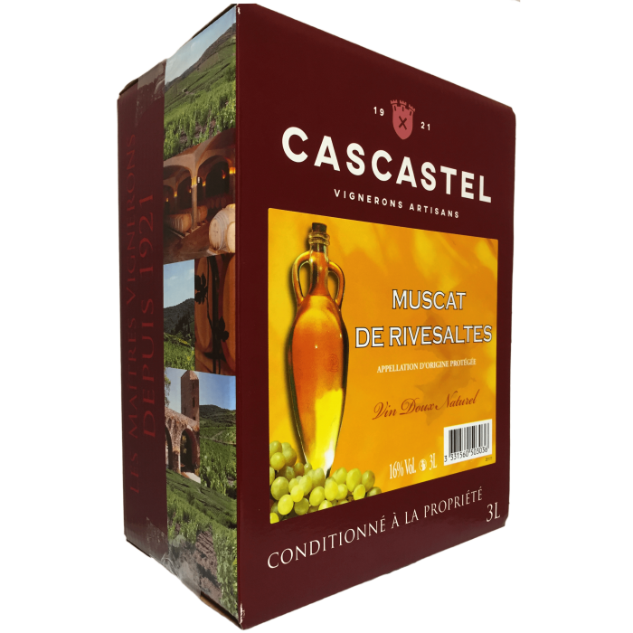 Vignerons de Cascastel Muscat 3L - Accueil - sommellerie de France