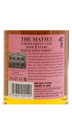 Whisky Matsui Sakura single Cask 5 ans Edition limitée