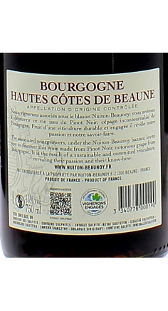 Hautes Côtes de Beaune Domaine Nuiton Beaunoy